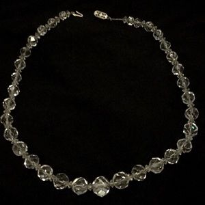 Vintage Art Deco Crystal Faceted Choker